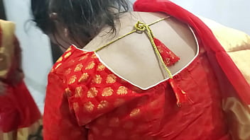 Sizzling Bhabi In A Drenched Red Saree – The Neighbor’s Lusty Wife Begs For More