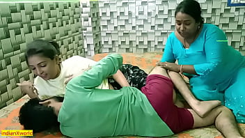 Seductive Indian Beauty Indulges In A Steamy Threesome With Her Boyfriend And Sister-in-law!