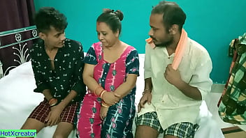 Sizzling Milf Auntie Gets Shared In A Steamy Hindi Threesome Fuck