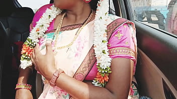 Sultry Saree-clad Bhabi Moans Filthy Telugu Whispers During Steamy Car Passion