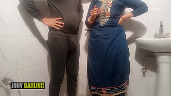Bathroom Smoke Break Turns Wild: Punjabi Bhabhi Gets Ravished By Bihari Lover With Filthy Hindi And Punjabi Moans