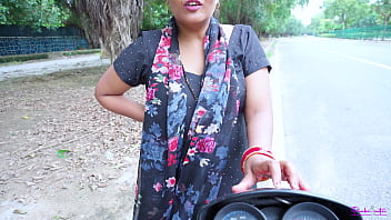 Desi Bhabhi Whore Gets Pounded Doggystyle By Client On The Road, Moaning In Hindi
